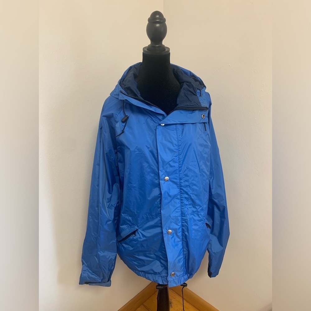 Rare Vintage Campmor Blue Gore-Tex Waterproof Hooded Hiking Jacket L